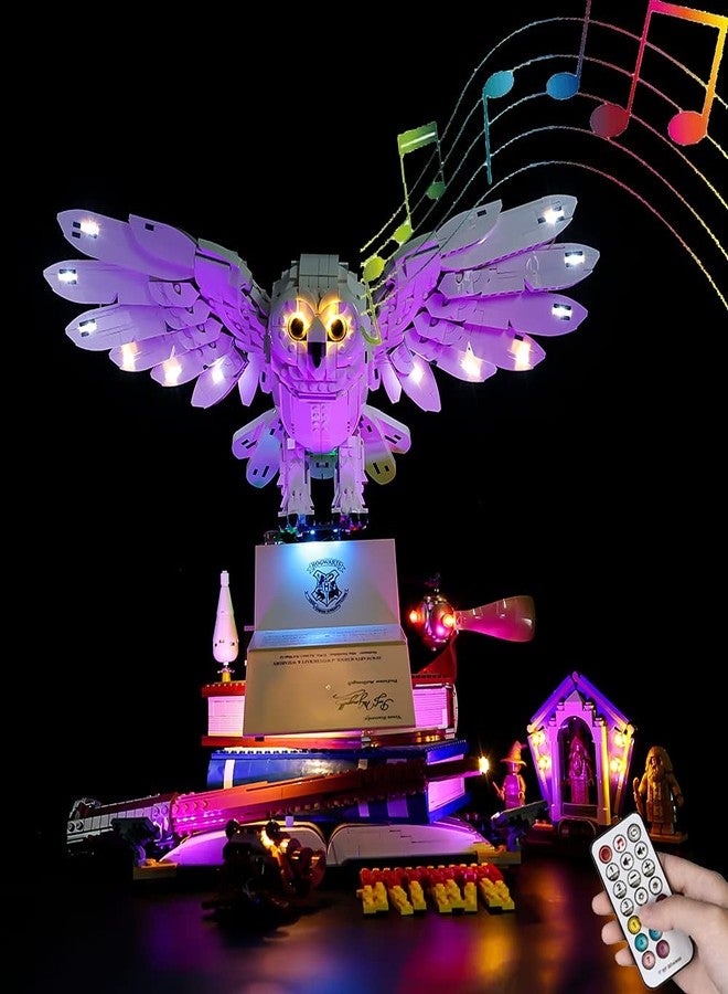 Kyglaring طقم إضاءة LED من Kyglaring متوافق مع مكعبات بناء Lego Hogwarts Icons - إصدار هواة الجمع 76391، ملحقات إضاءة مطورة لمجموعة نموذج 76391 (النموذج غير متضمن)، إصدار صوت RC - Image 1